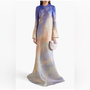 Zimmermann Tama Long Sleeve Silk Gown